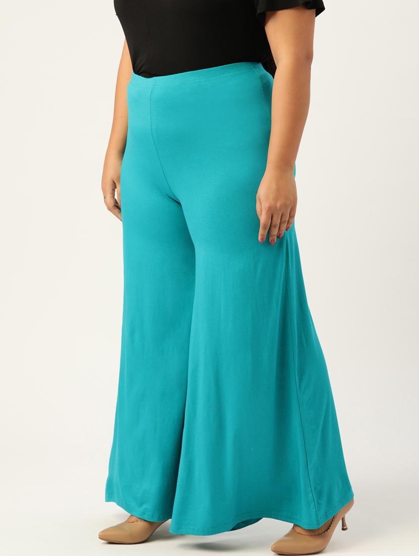 light blue viscose palazzo - 20150020 - Standard Image - 1