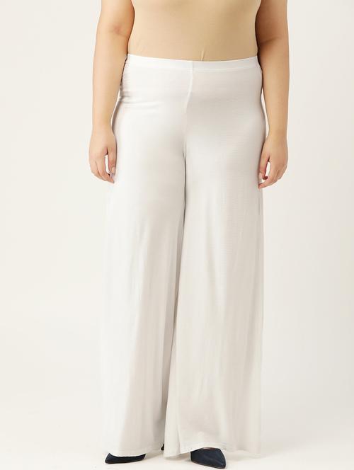 white viscose palazzos - 20150026 -  Standard Image - 0