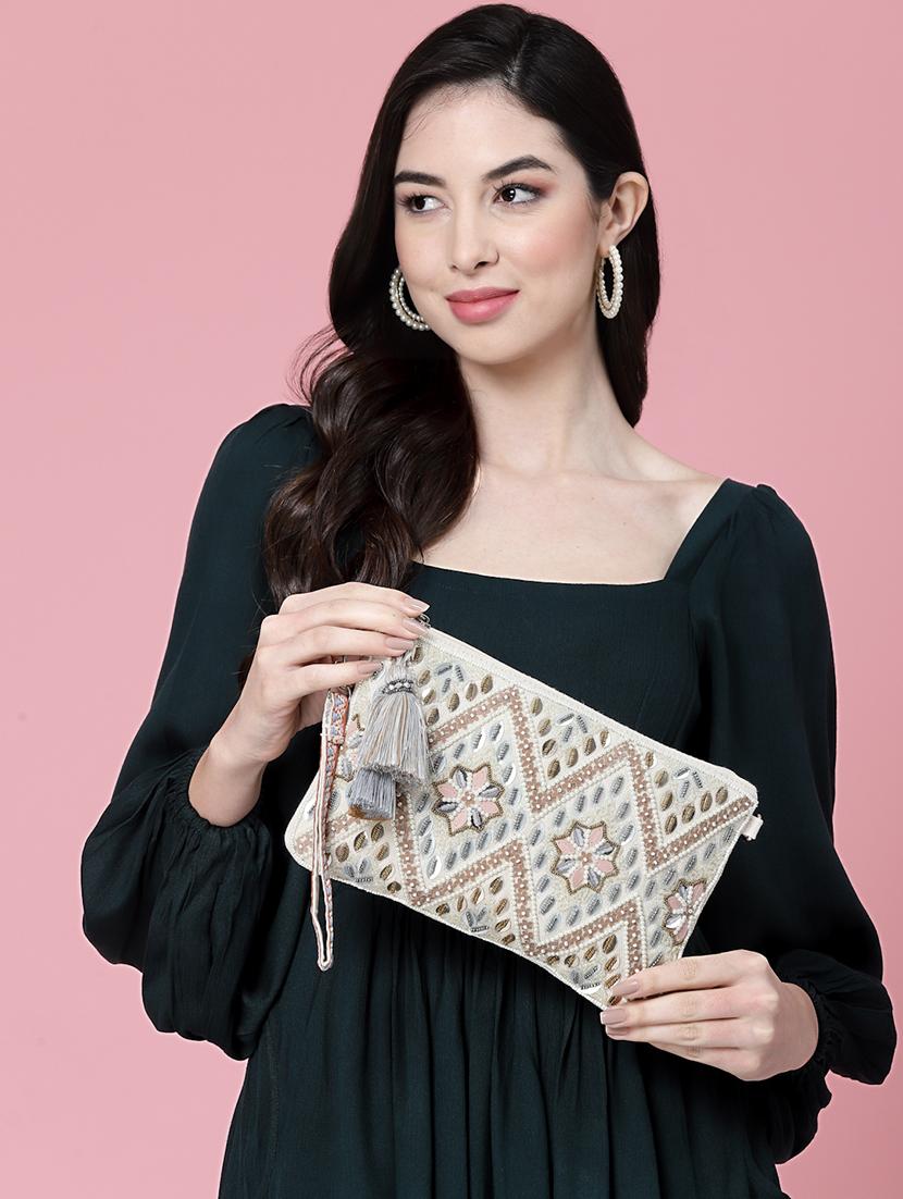 cream cotton sling bag - 20150031 - Standard Image - 6