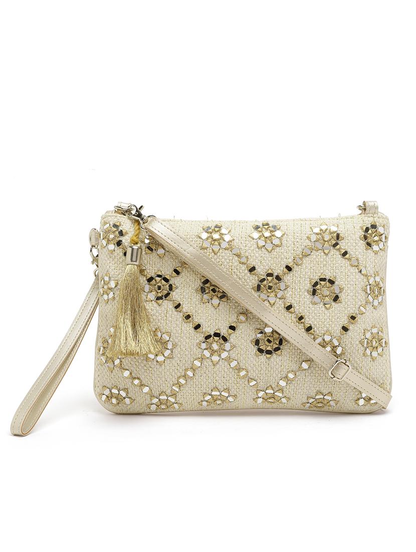 beige cotton sling bag - 20150033 - Standard Image - 1