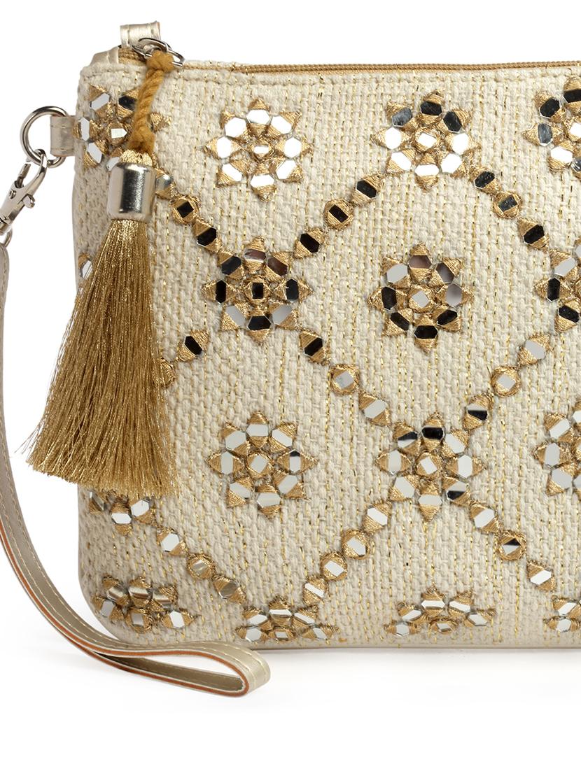 beige cotton sling bag - 20150033 - Standard Image - 4