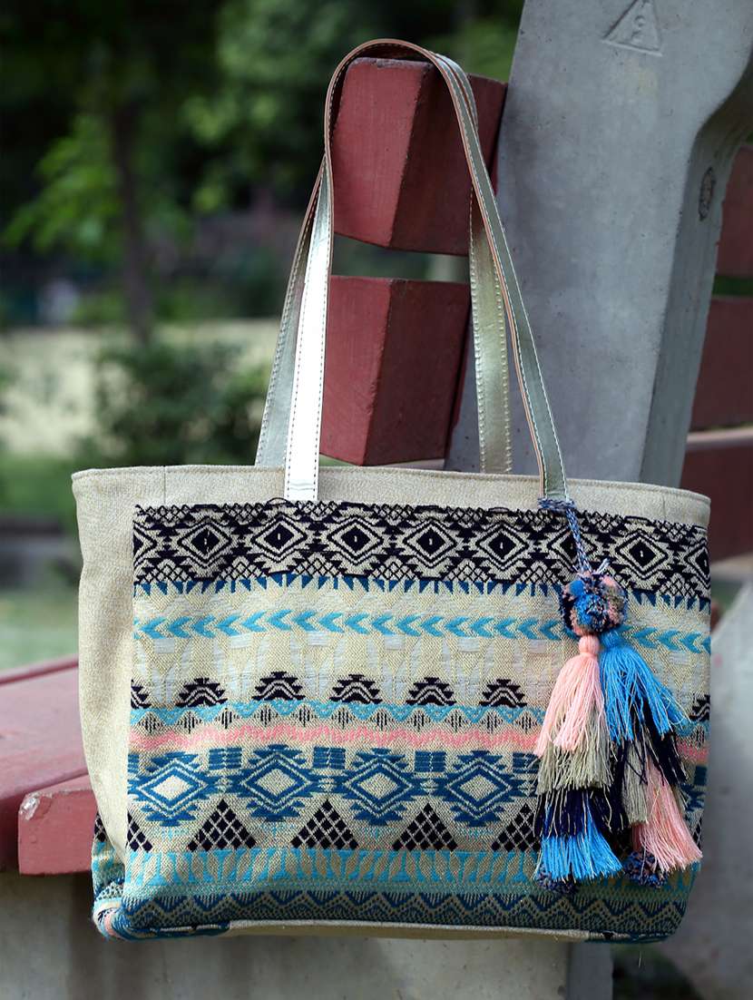 beige cotton regular tote