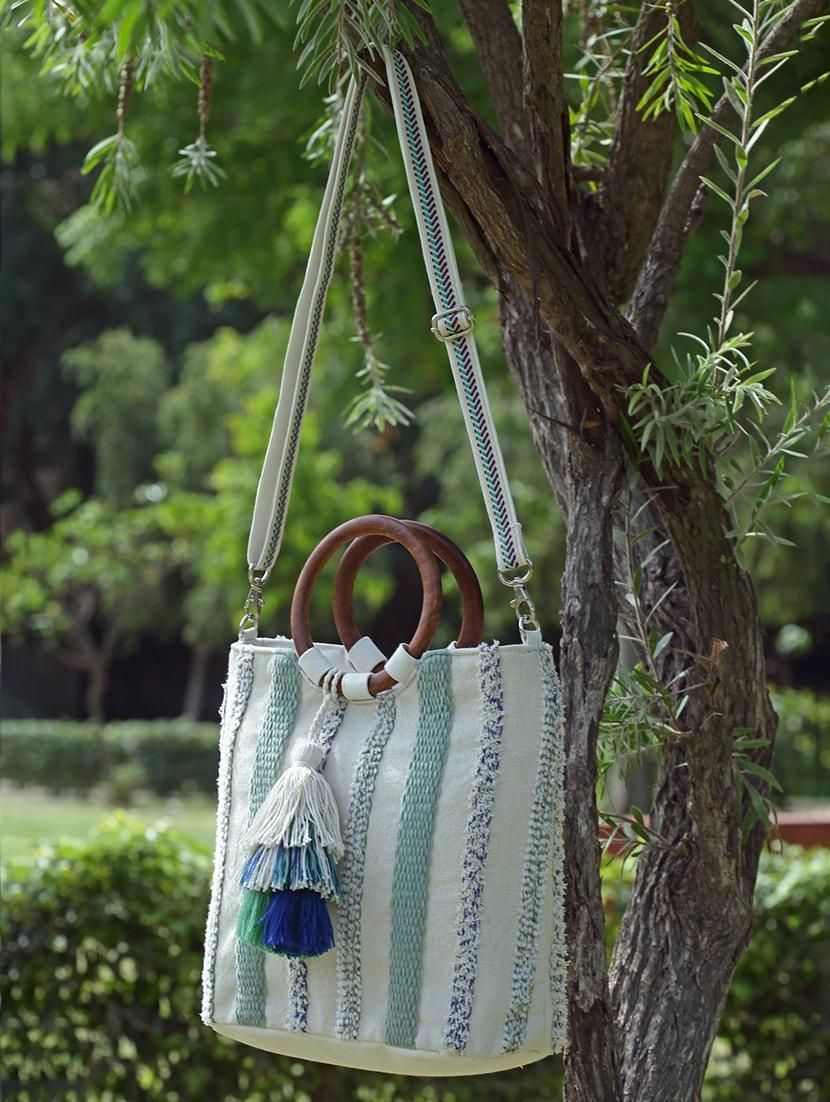 cream cotton handbag - 20150051 -  Zoom Image - 0