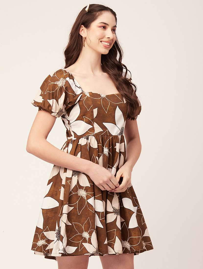 women's fit & flare floral dress - 20150109 -  Standard Image - 1