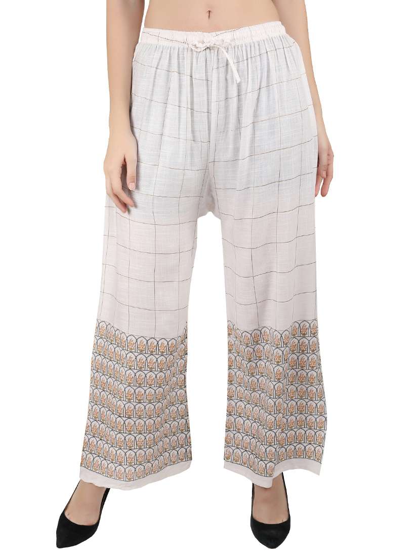 printed straight regular palazzo 