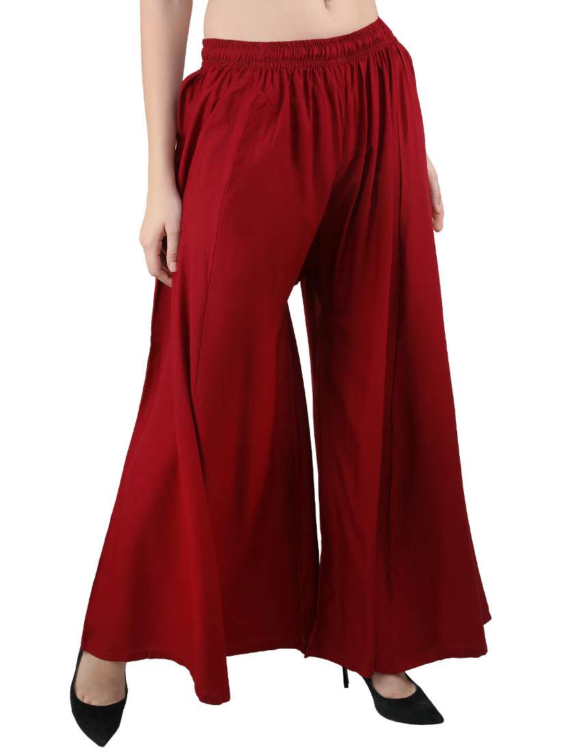 solid flared regular palazzo  - 20150197 -  Standard Image - 1