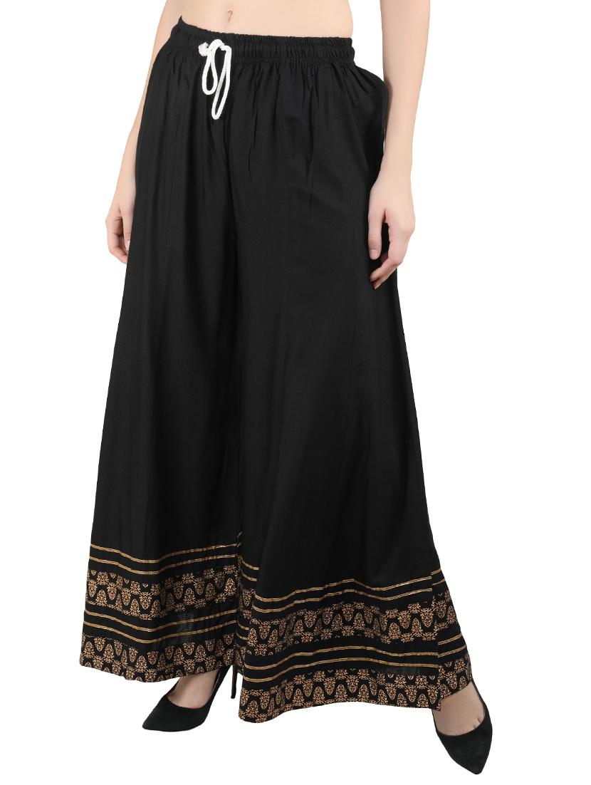 self design flared regular palazzo - 20150201 - Standard Image - 1
