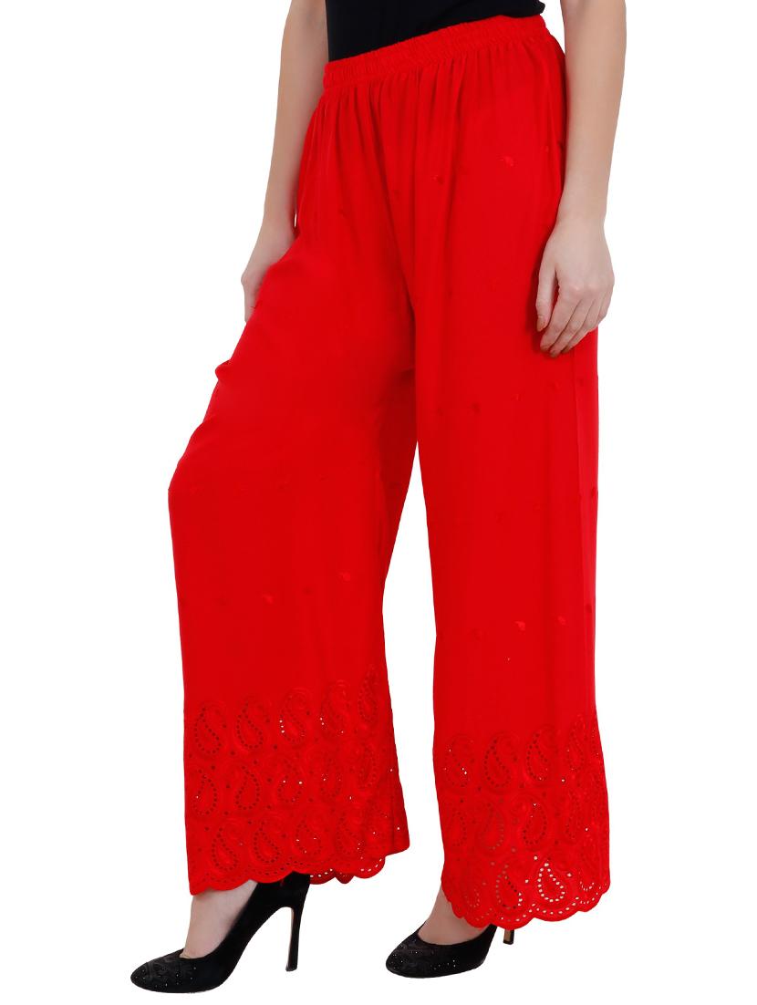 self design flared regular palazzo - 20150211 - Standard Image - 1