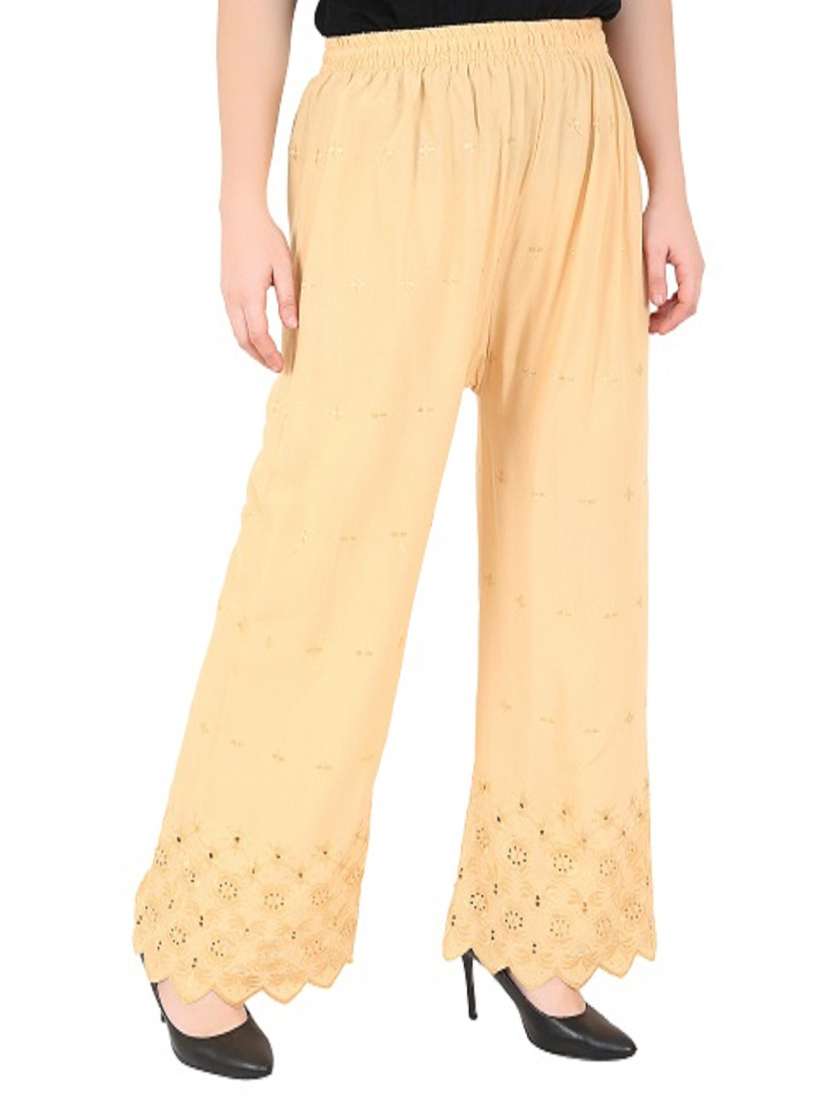 self design flared regular palazzo - 20150221 -  Standard Image - 1