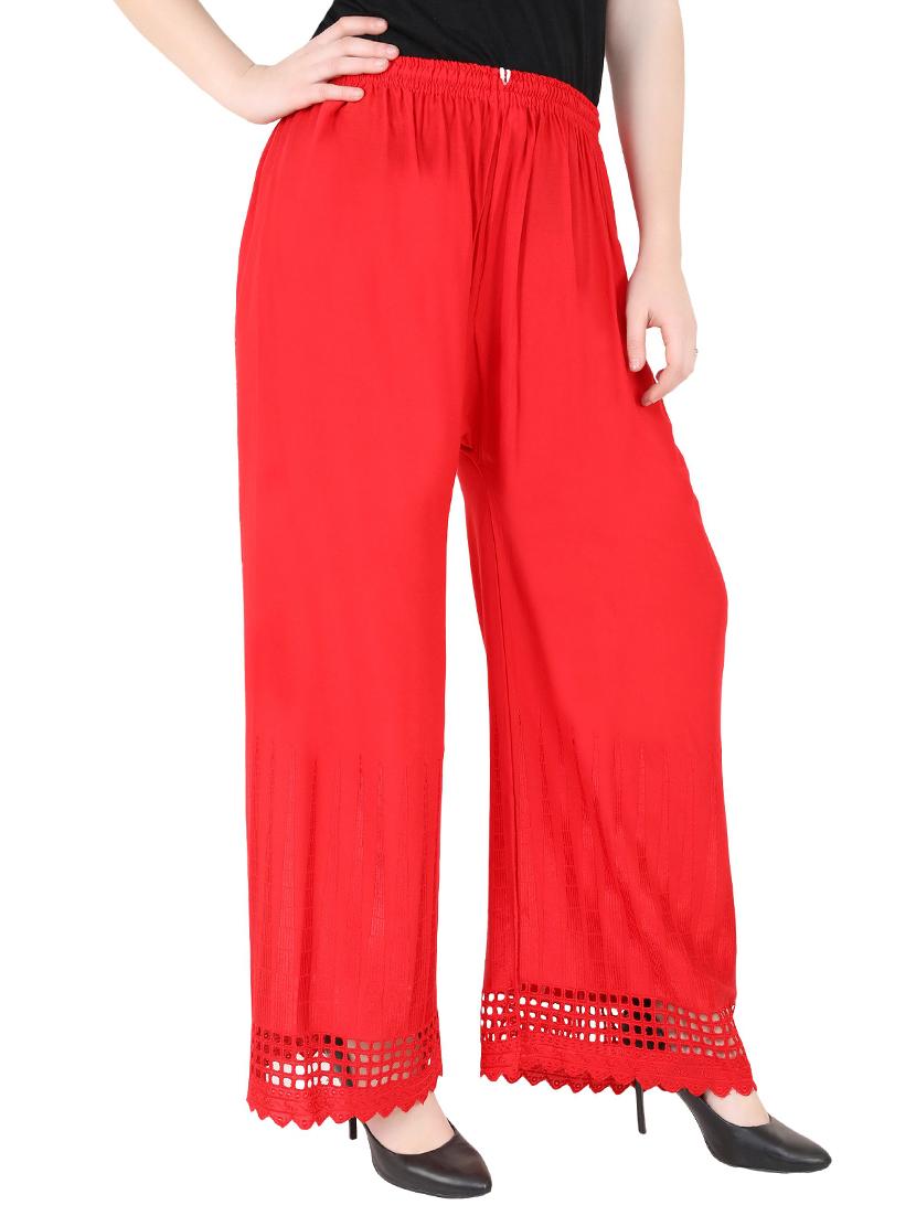 solid straight regular palazzo - 20150243 - Standard Image - 1