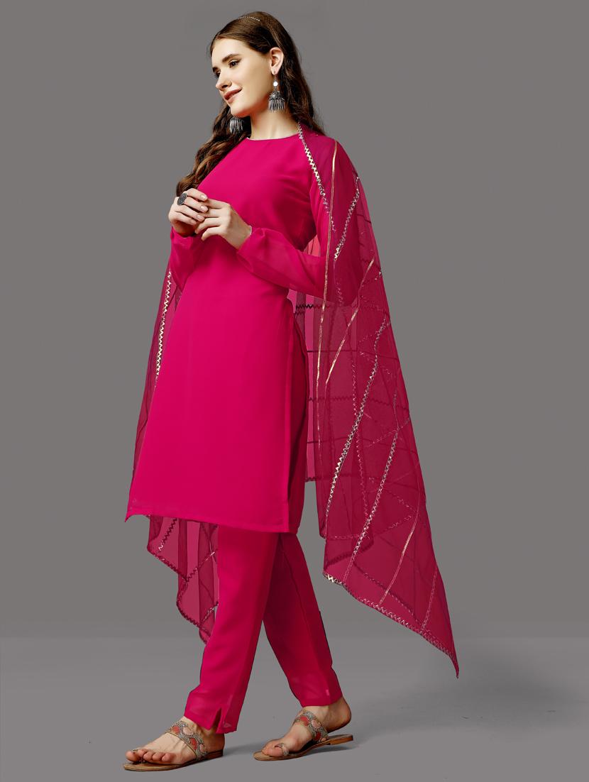 solid kurta pant set with dupatta   - 20150516 -  Standard Image - 1