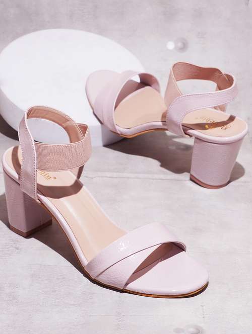 peach patent leather ankle strap sandals - 20151197 -  Standard Image - 0