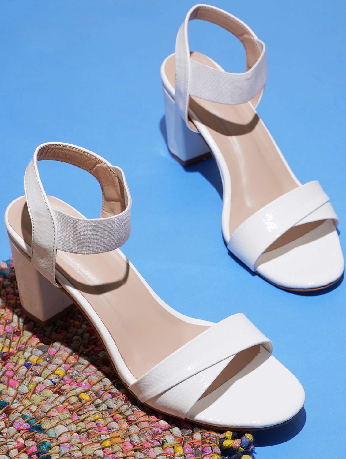 white patent leather ankle strap sandals