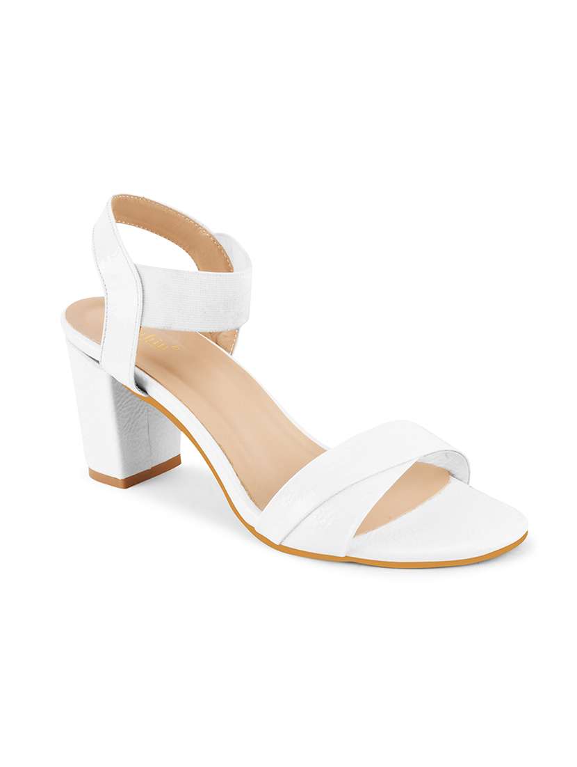 white patent leather ankle strap sandals - 20151198 -  Standard Image - 1
