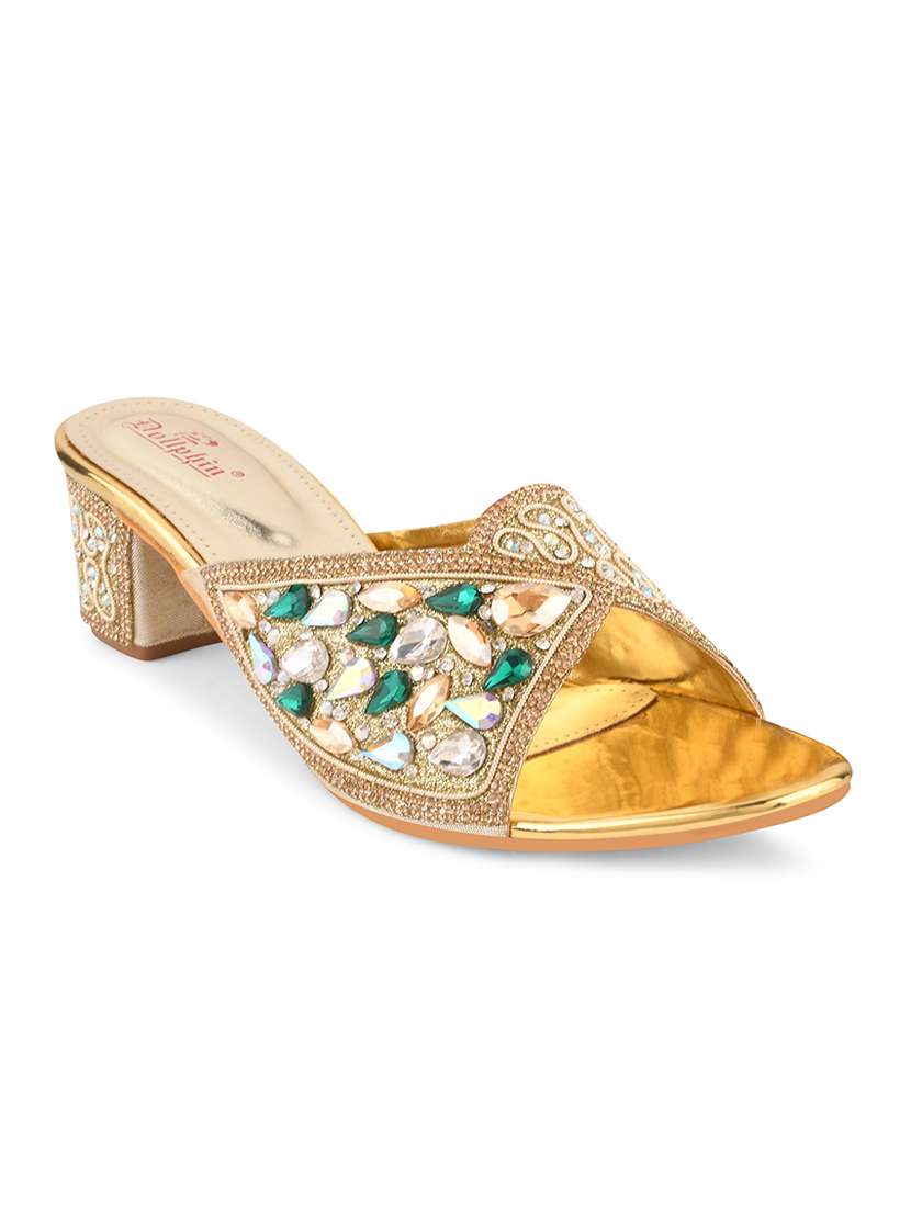 golden slip on sandal - 20151205 -  Standard Image - 1