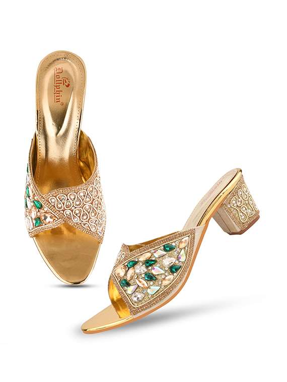 golden slip on sandal - 20151205 -  Standard Image - 4