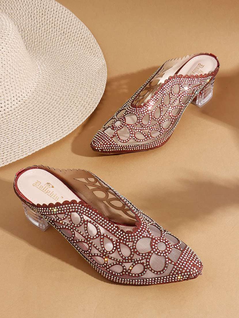 red pu mules