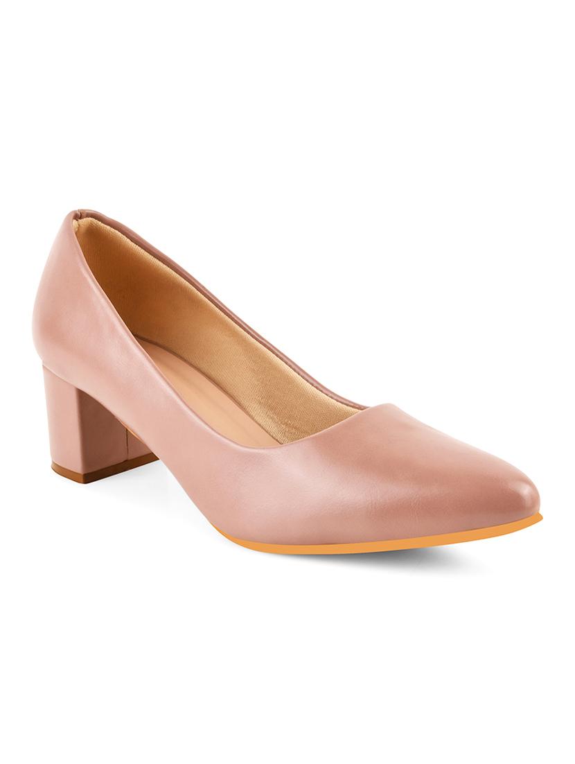 pink pu slip on pumps - 20151238 -  Standard Image - 1
