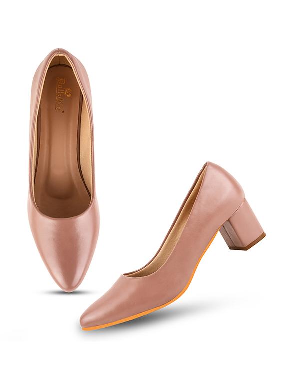 pink pu slip on pumps - 20151238 - Standard Image - 4