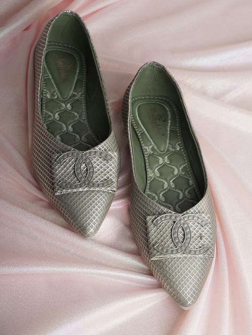 green pu ballerina - 20151243 -  Standard Image - 0