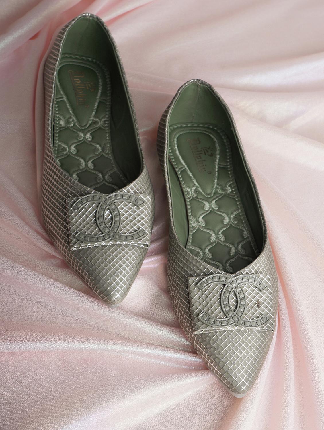 green pu ballerina - 20151243 -  Zoom Image - 0