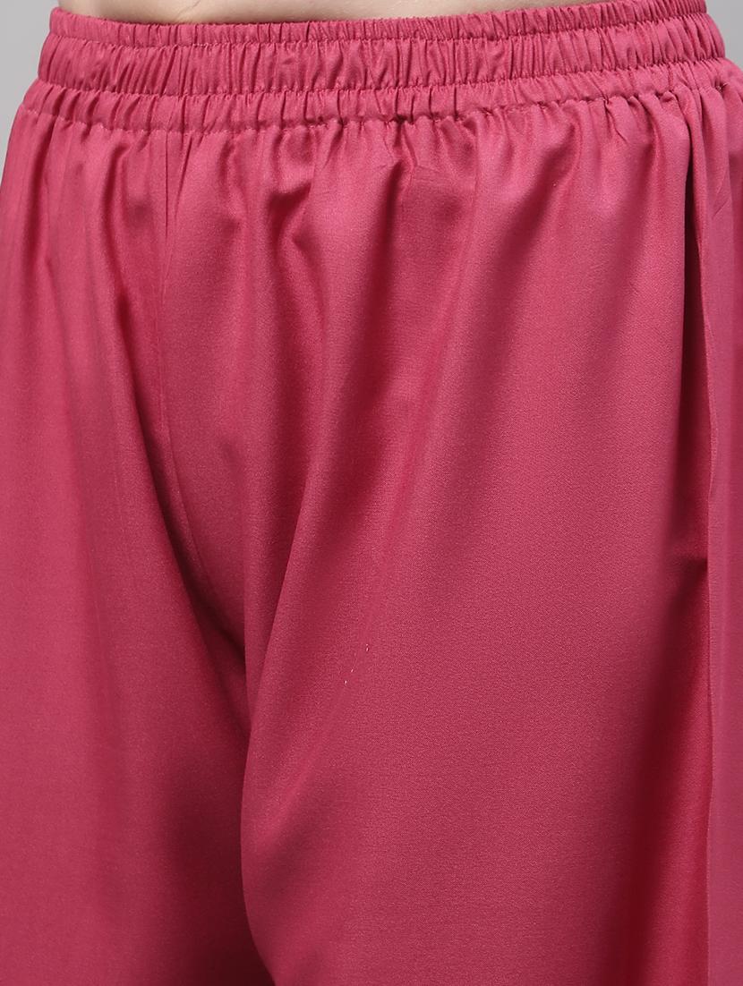 pink rayon palazzos - 20151940 - Standard Image - 4