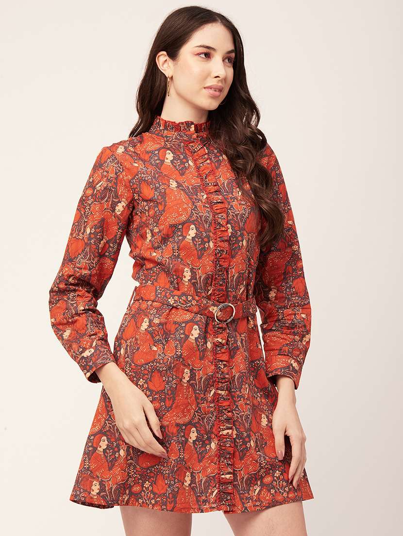 women's  printed dress - 20152394 -  Standard Image - 1