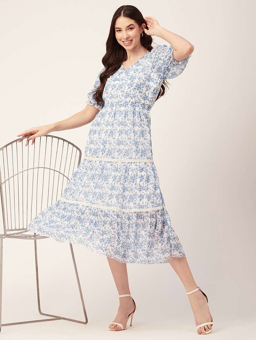women's tiered dress floral dress - 20152411 -  Standard Image - 4