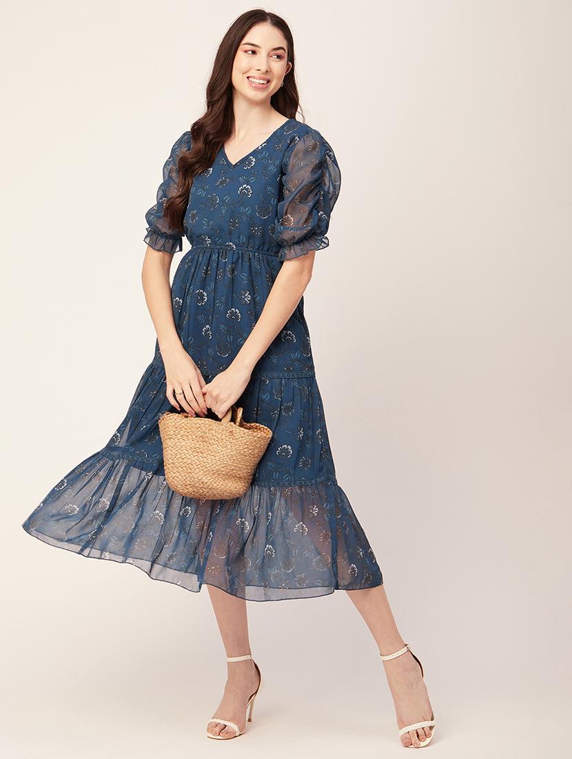 women's tiered dress floral dress - 20152414 - Standard Image - 1