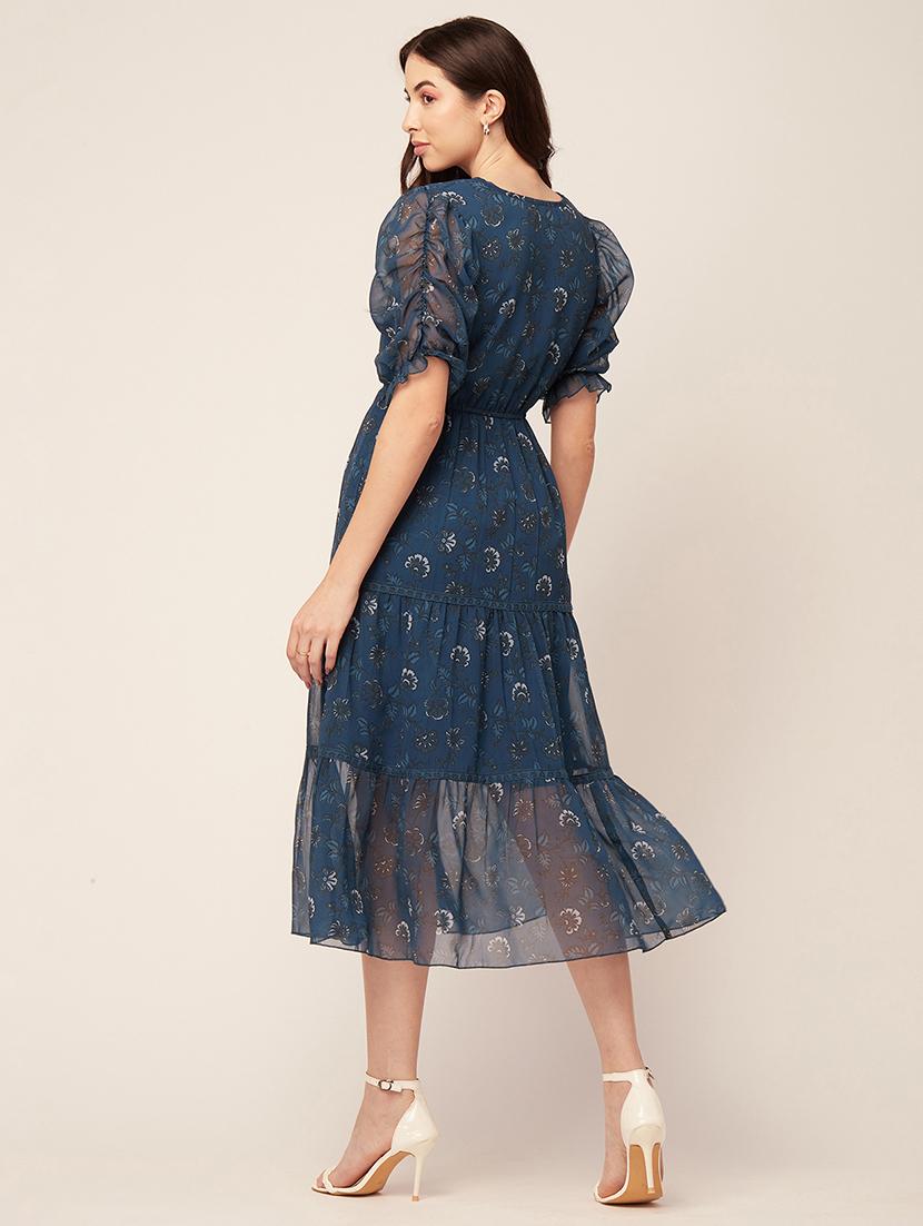 women's tiered dress floral dress - 20152414 - Standard Image - 4