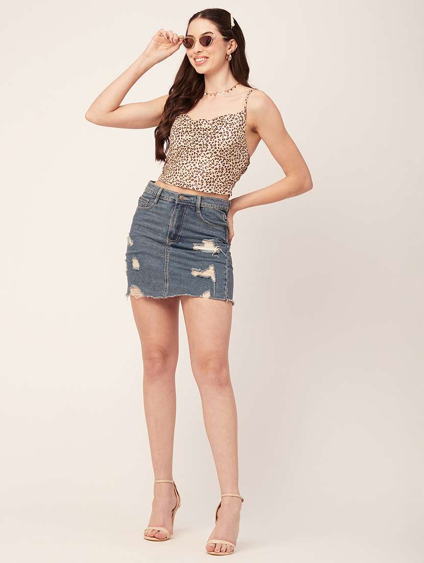 women's crop shoulder strap top - 20152427 -  Standard Image - 4