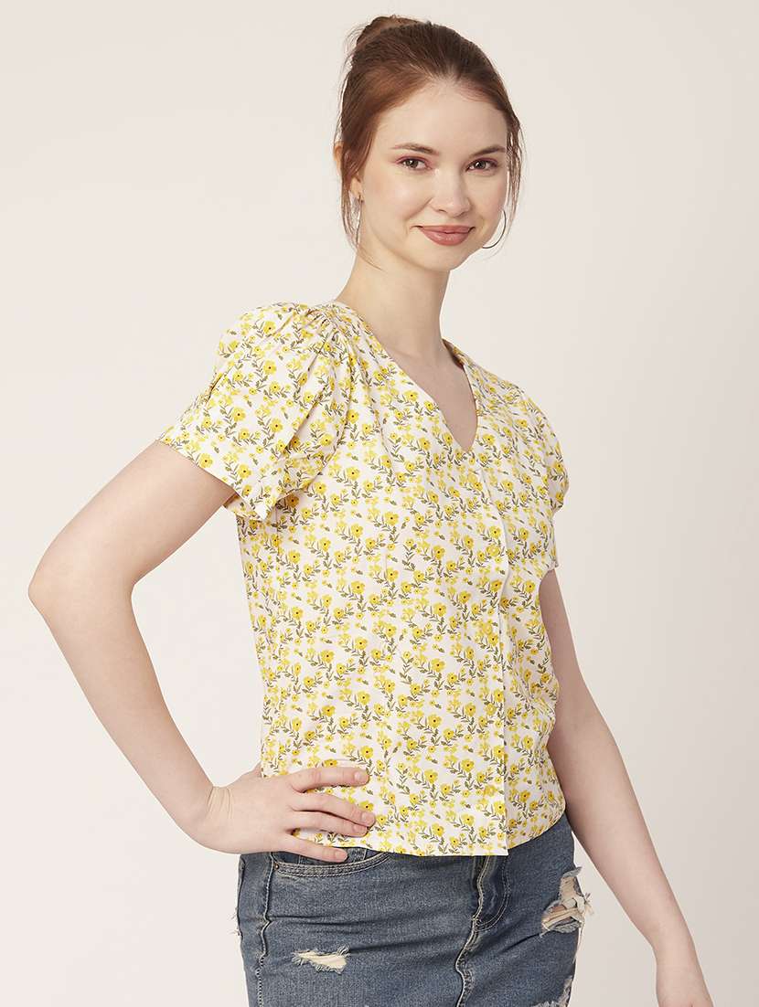 women's straight v neck top - 20152444 -  Standard Image - 1