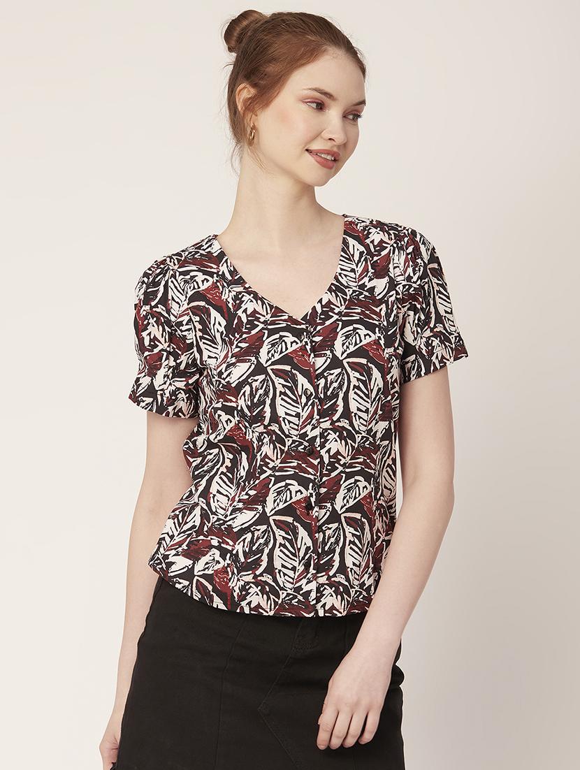 women's straight v neck top - 20152447 -  Standard Image - 1