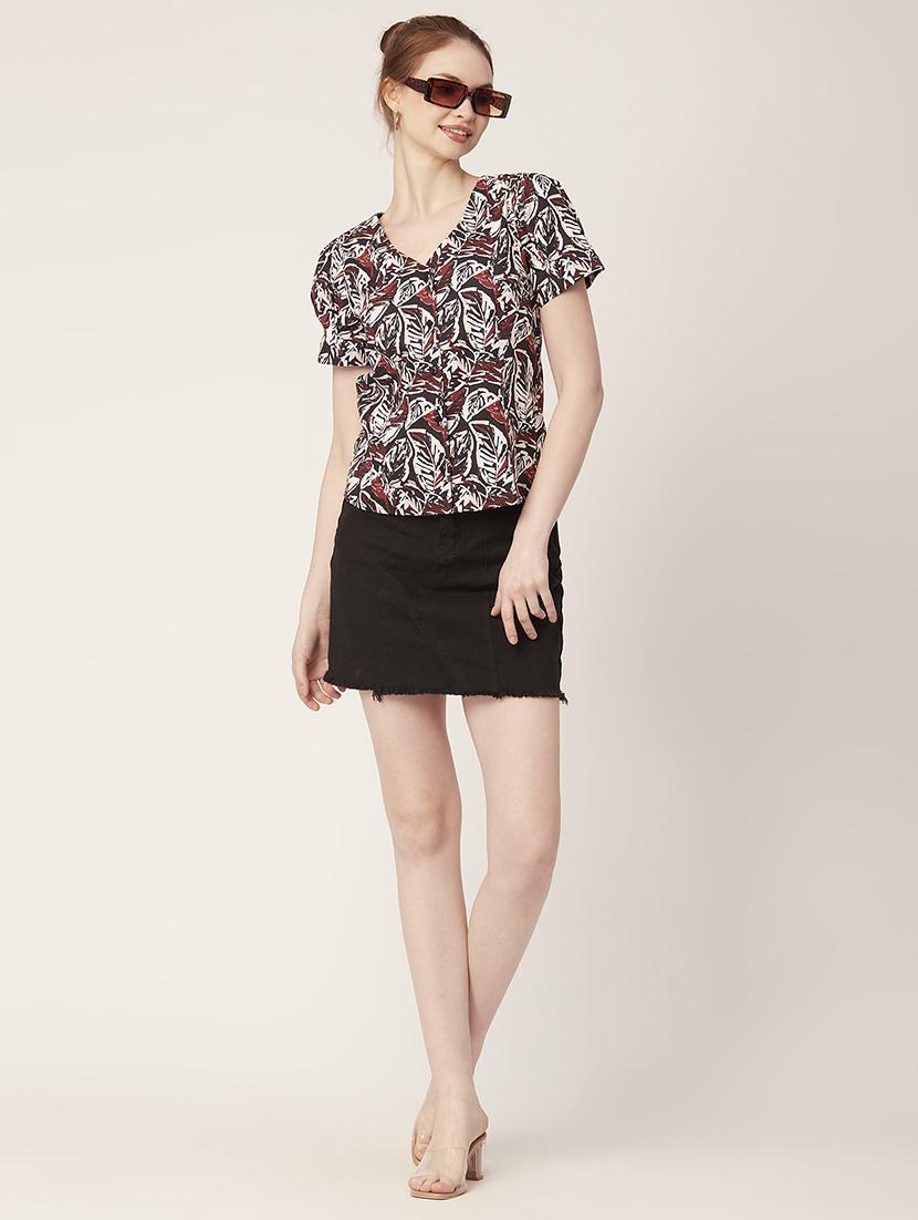 women's straight v neck top - 20152447 - Standard Image - 4