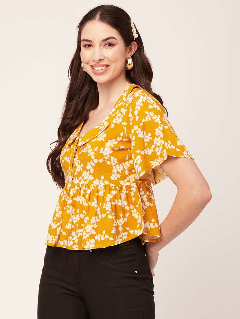women's peplum v neck top - 20152449 - Standard Image - 1