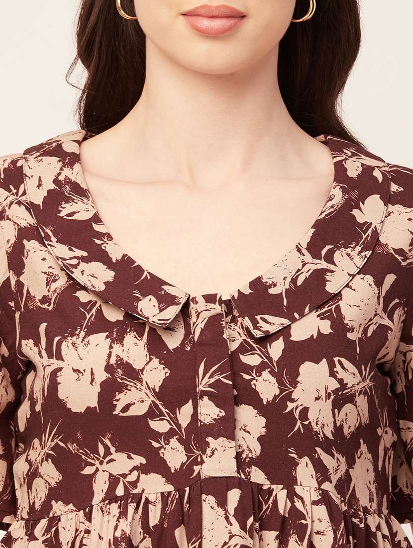 women's peplum lapel neck top - 20152451 - Standard Image - 4