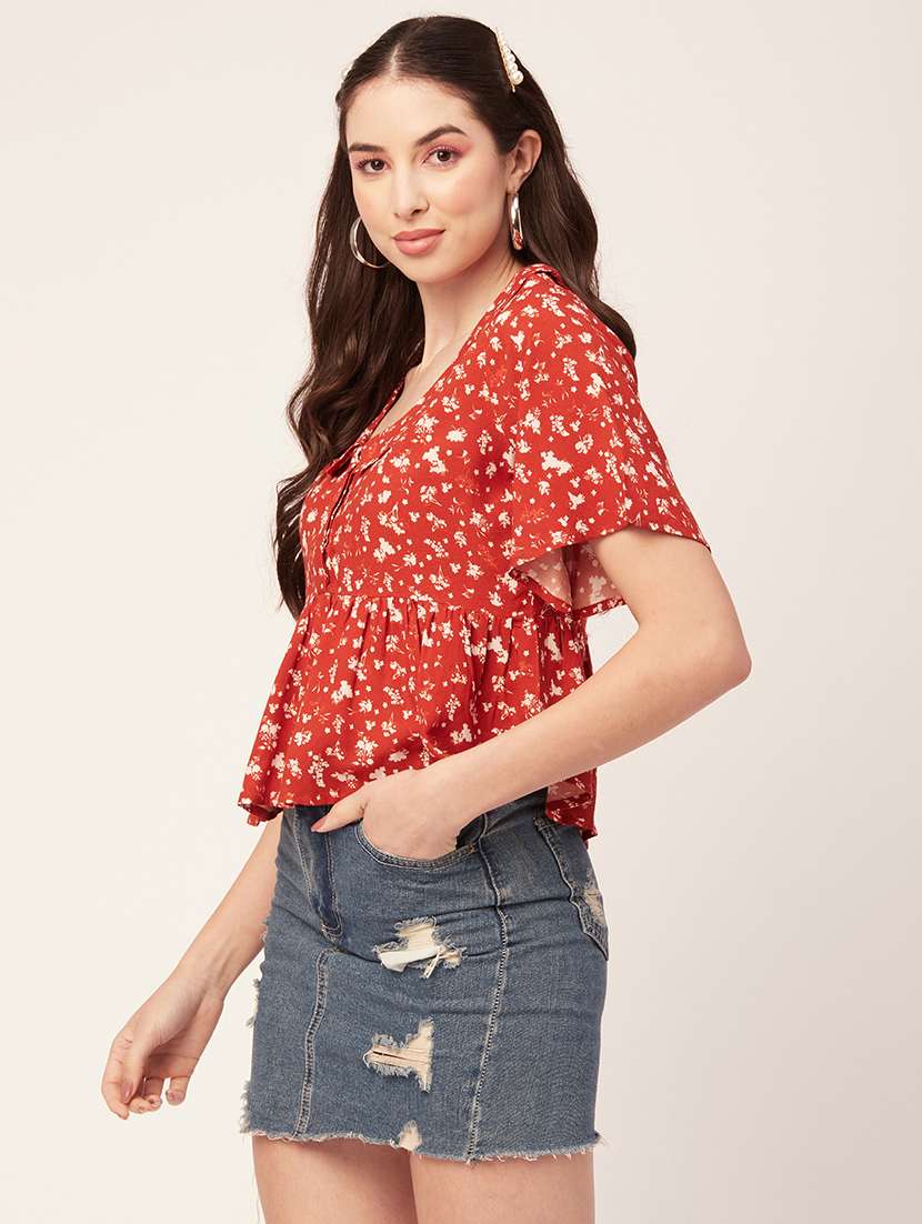 women's peplum collared top - 20152452 -  Standard Image - 1