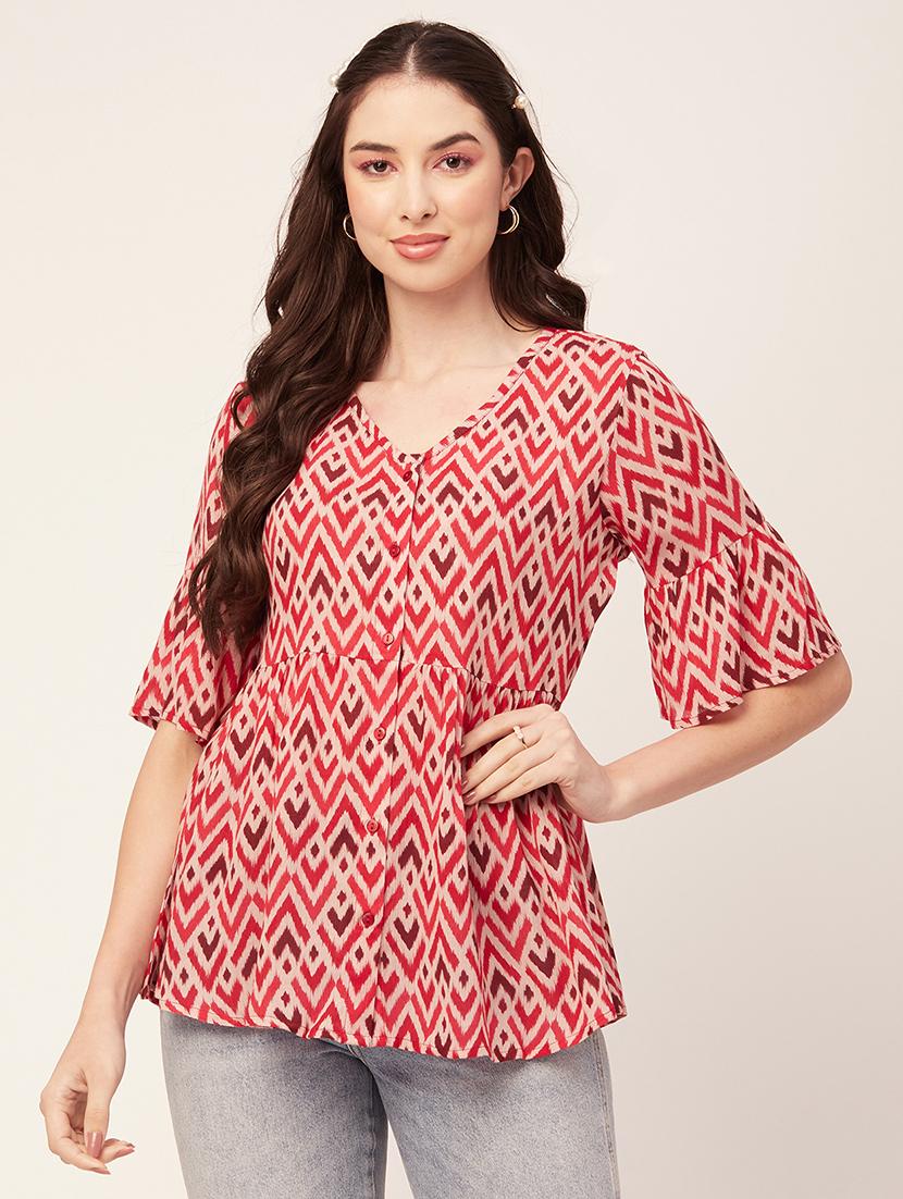 women's peplum v neck top - 20152464 -  Zoom Image - 0