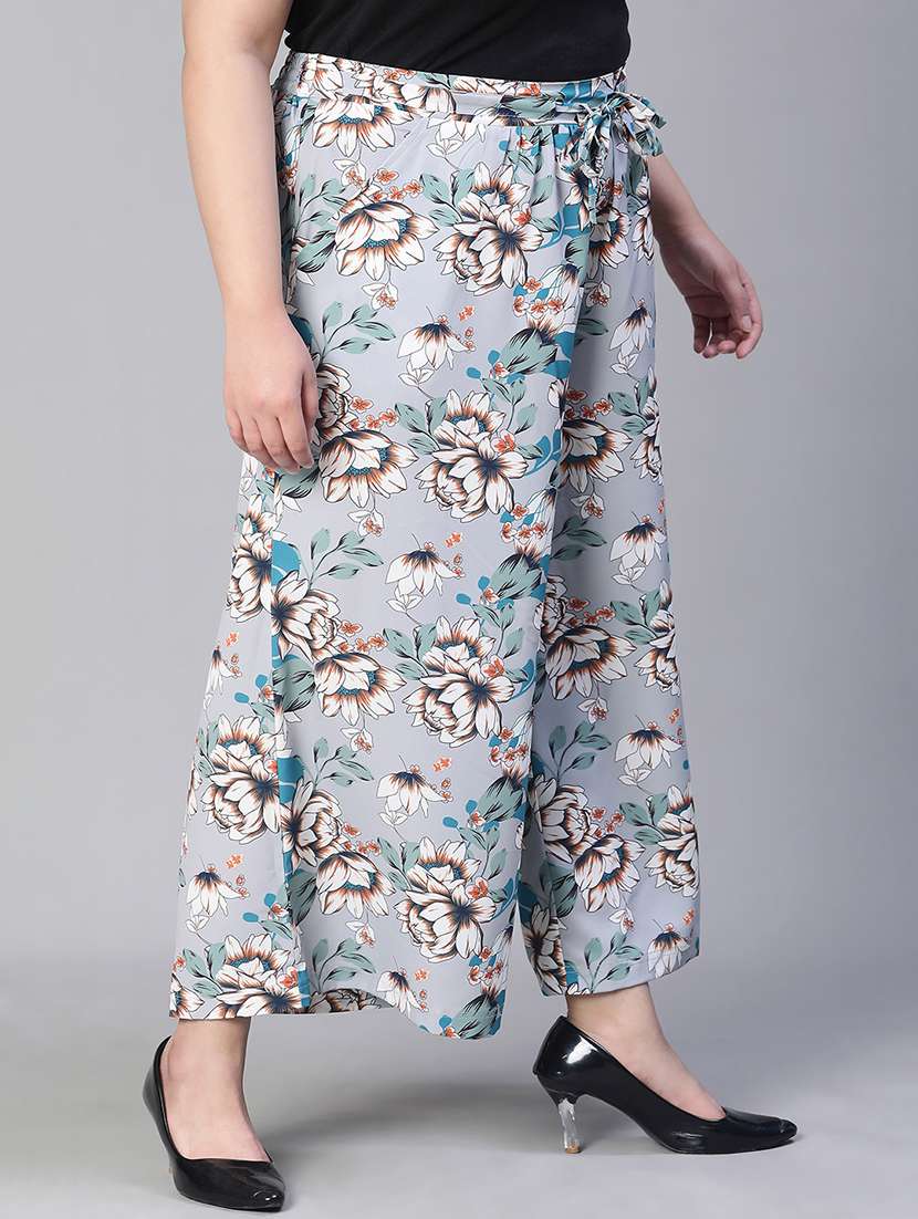 women printed plus palazzo - 20152491 -  Standard Image - 1