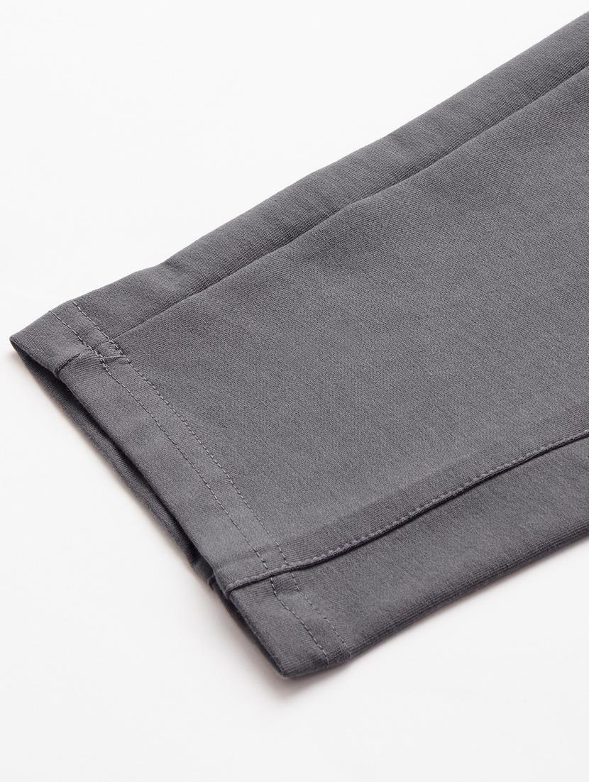plus size grey solid slim fit trouser - 20152523 - Standard Image - 4