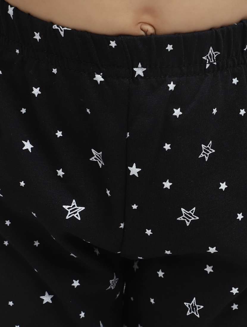 black printed ankle length legging - 20153265 -  Standard Image - 4