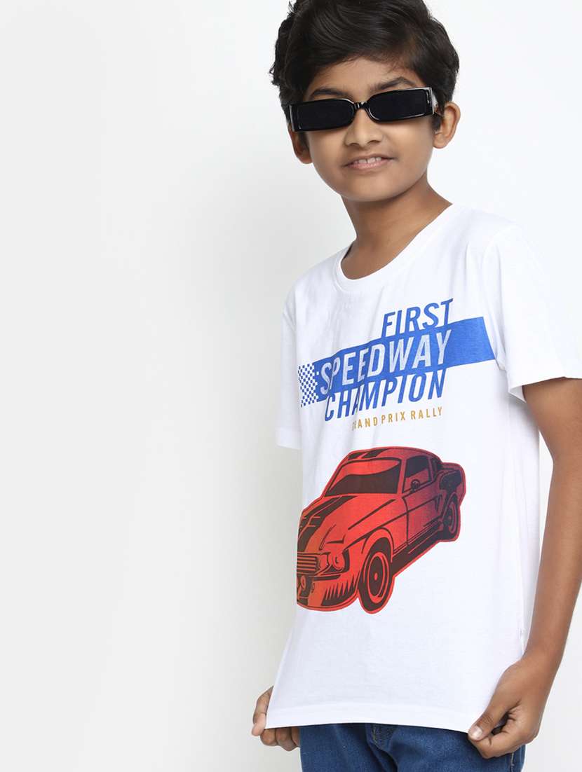 boys round neck printed t-shirt - 20153270 -  Standard Image - 4