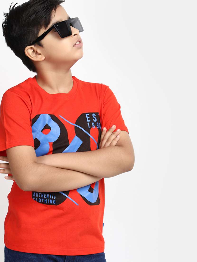 boys round neck printed t-shirt - 20153298 -  Standard Image - 1