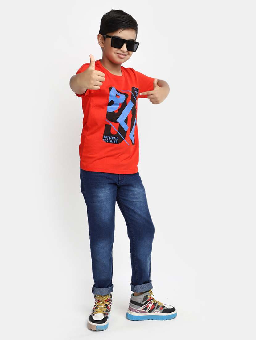 boys round neck printed t-shirt - 20153298 -  Standard Image - 4