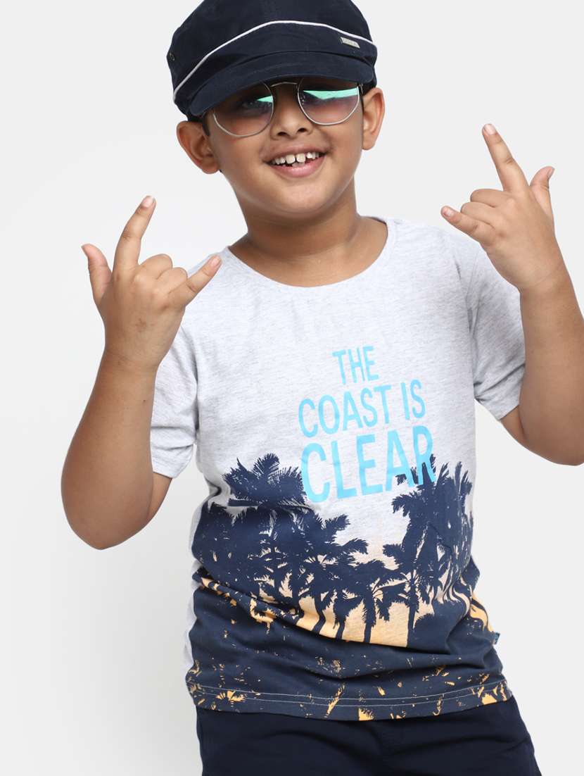 white round neck printed t-shirt - 20153333 -  Standard Image - 1