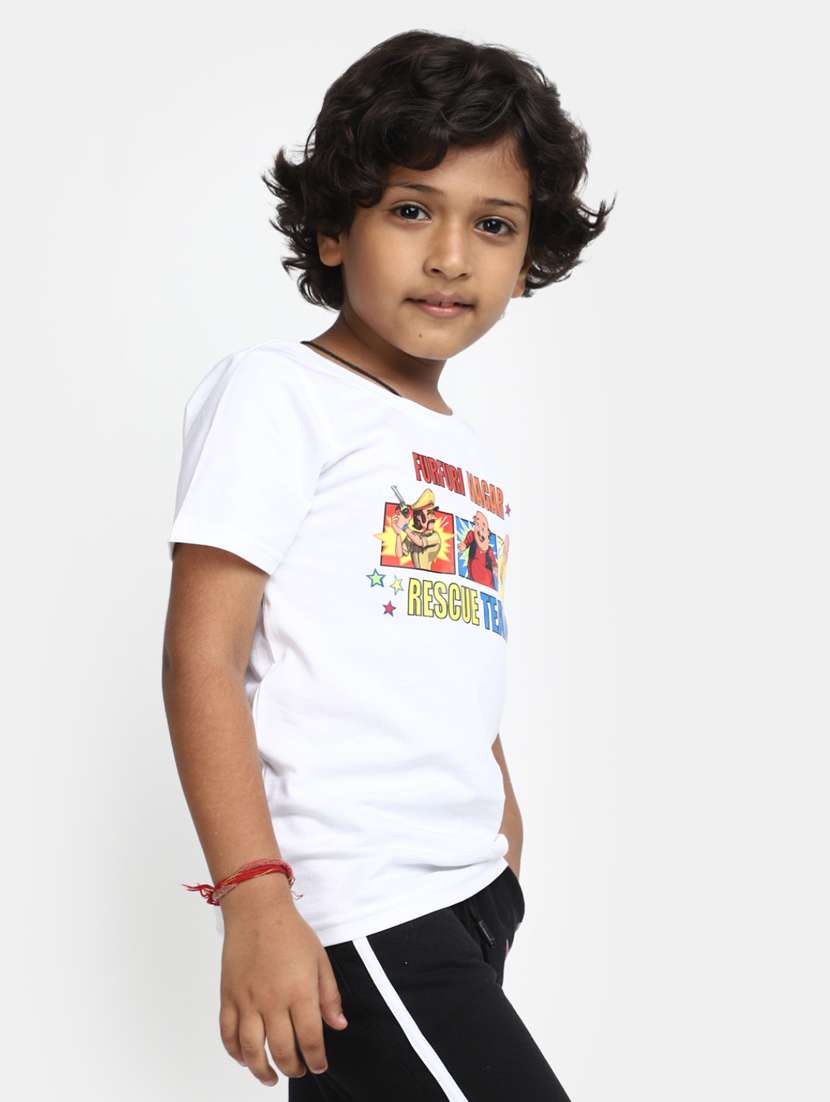 white round neck printed t-shirt - 20153336 -  Standard Image - 1