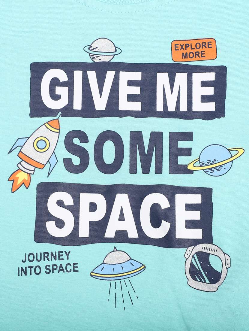 blue short sleeves printed shorts twin set - 20153422 -  Standard Image - 4