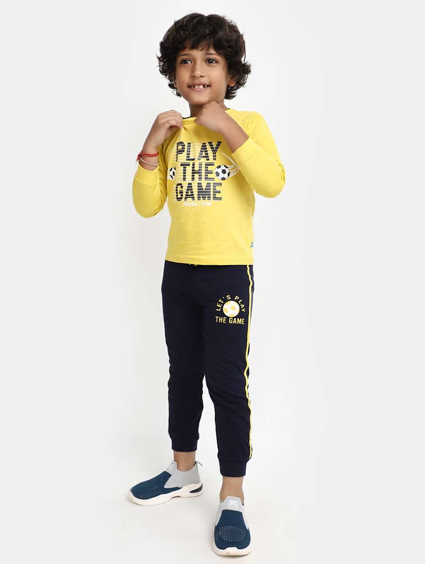 yellow long sleeves printed full length twin set - 20153499 -  Standard Image - 1