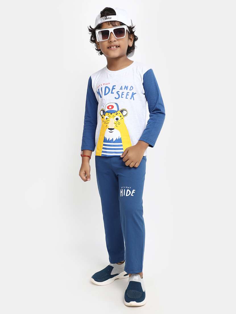 boys printed t-shirt and pajama set  - 20153502 -  Standard Image - 1