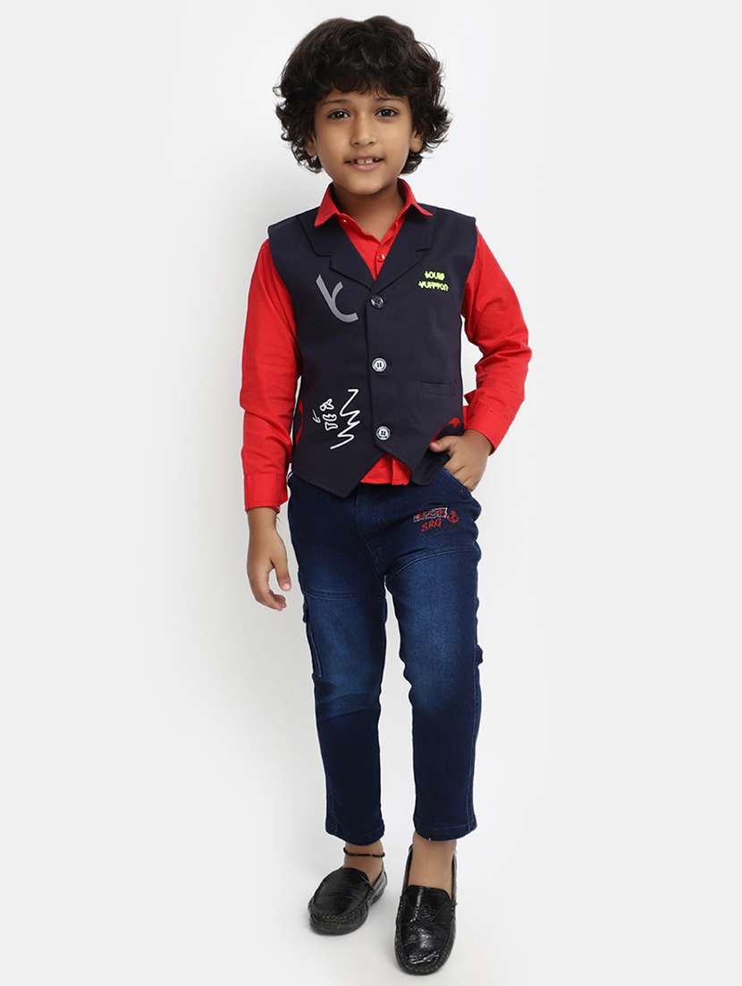 solid shirt &  jeans twin set 